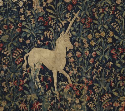 Tapisserie allégorique Millefleurs avec des animaux - Flemish School